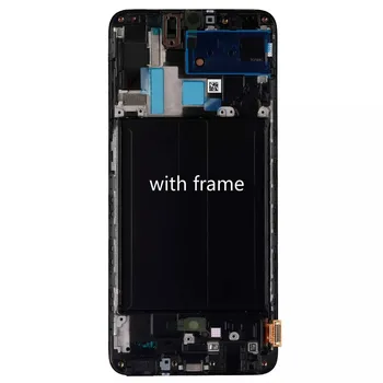 Super AMOLED Samsung Galaxy A70 LCD Displejs Ar Touch Screen Digitizer Montāža ar rāmi A705/DS A705F A705FN A705GM