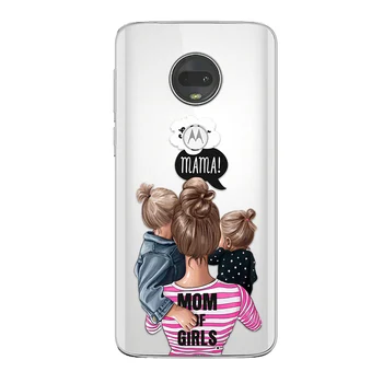 Super Mamma Meiteni Gadījumā Motorola Moto G5 G7 G8 G9 G10 G5S G6 E5 E6 E7 Plus Spēlēt Power Mīksta Silikona TPU Aizsargātu Tālruņa Būtiska Atpakaļ