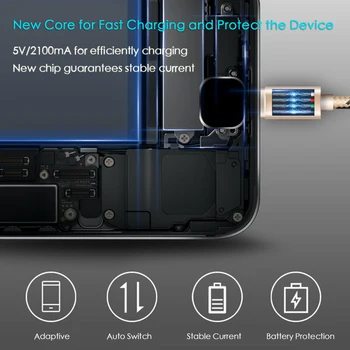 SUPTEC USB C Tipa Kabeli Xiaomi Redmi, Ņemiet vērā, 7 Mi 9 Ātrās Uzlādes Data Sync USB C Kabelis Samsung Galaxy S9 Oneplus 6t 2M 3M