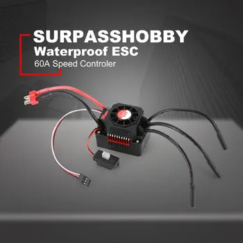 SURPASSHOBBY KK 60A Ūdensizturīgs Sensorless Brushless Speed Controler 2-3S ESC priekš 1:10 RC Auto Modeļa Detaļas