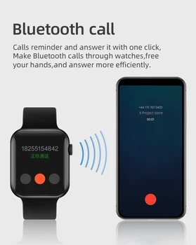 SVB 13 max SVB X8 Smart Skatīties 44MM Bluetooth Zvanu Ziņu Atgādinājums Sirds ritma Monitors Smartwatches Apple skatīties Android vai IOS