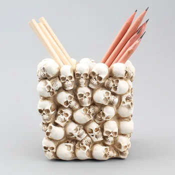 Sveķu Uzglabāšanas Kaste Galda 3D Galvaskausa Galvas Statuetes Skelets Rotājumu Biroja Organizators Sadzīves Guļamistaba Rotājumi