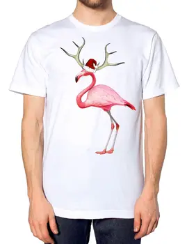 Svētku Flamingo T Krekls Jaunums Top Funny Ziemassvētku Vasaras Unicorn Vīriešu Modes Vasaras Paried T krekli top tee