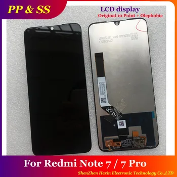 Sākotnējā+10 Punktu Touch + Olephobic Par Redmi 7. Piezīme / 7 Pro LCD + Touch Screen Digitizer + Priekšējais Rāmis Montāža