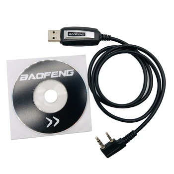 Sākotnējā Baofeng USB Programmēšanas Kabeli Ar Disku Programmatūras CD Baofeng UV-5R Pro UV 5R UV-82 BF-888S Ham Radio Win10 XP