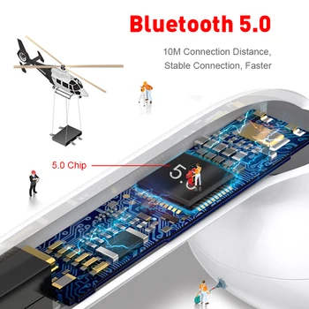 Sākotnējā i12 tws Stereo Bezvadu 5.0 Bluetooth Austiņas Austiņas un Earbuds Ar Uzlādes Rūtiņu, iPhone, Android viedtālruņu Xiaomi