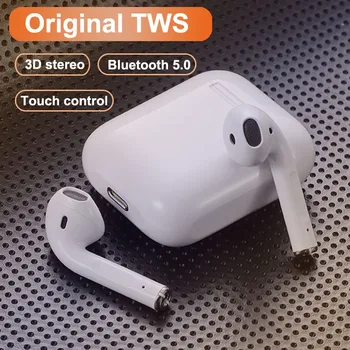 Sākotnējā i12 tws Stereo Bezvadu 5.0 Bluetooth Austiņas Austiņas un Earbuds Ar Uzlādes Rūtiņu, iPhone, Android viedtālruņu Xiaomi