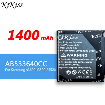 Sākotnējā KiKiss AB533640CC AB533640CU Batteria Samsung S6888 S3710 S3600 GT-S3600i S3930C S3601 S5520 S569 F338 akumulators