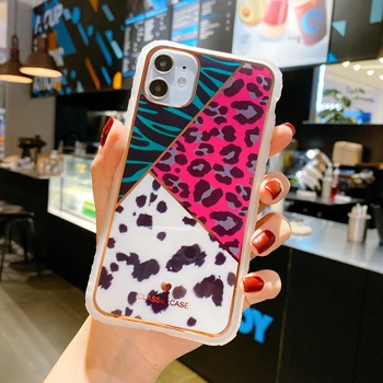 Sākotnējā Leopards Drukāt Krāsu bremžu Pretbloķēšanas TPU Tālruņa iPhone Gadījumā, 11 6.112 Pro Mini Max 7 8 6G Plus X SE2020 Triecienizturīgs Lietu Vāku