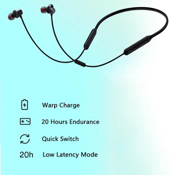 Sākotnējā Oneplus Lodes Bezvadu Z Bluetooth Austiņas 9.2 mm Dinamiskā Magnētiskā Kontrole Oneplus 8 Pro Neckband Austiņas