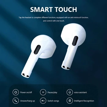 Sākotnējā PRO 6 TWS Bluetooth 5.0 Mini Taisnība Bezvadu Austiņas HIFI Stereo Skaņu Auto Pop-up GPS Pārdēvēt Bezvadu Mini Earbuds