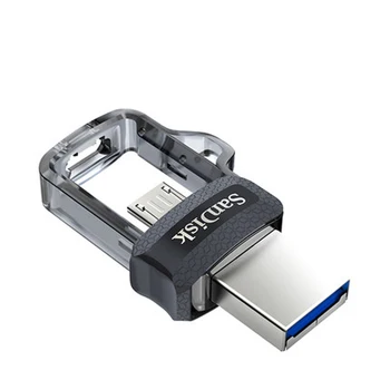 Sākotnējā Sandisk SDDD3 Extreme ātrgaitas 150M/S Dual OTG USB Flash Drive 64GB, 128GB 32GB Pen Drive 16gb USB3.0 PenDrive Patiesu