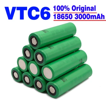 Sākotnējā VTC6 18650 3000mAh Akumulators 3,7 V 30A Augstas Discharge18650 Akumulatorus US18650VTC6 Lukturīti Instrumenti Akumulatora