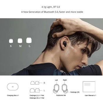 Sākotnējā Xiaomi Redmi Airdots 2 Globālo Versiju TWS Bluetooth 5.0 Austiņas Ar Mi Taisnība Bezvadu Earbuds Pamata 2 Spēļu Režīms