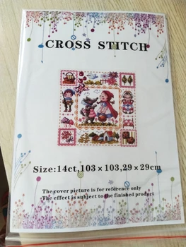 T-Vienā krāsā izšūti attēlu pāris zem koku Skaitot Cross Stitch Komplekts Cross stitch cross stitch Baby blue trušu