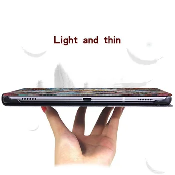Tablet Case for Samsung Galaxy Tab S6 Lite 10.4 Collu P610/P615 Drukāšanas Spalvu PU Ādas Gadījumā Segtu + Bezmaksas Irbuli