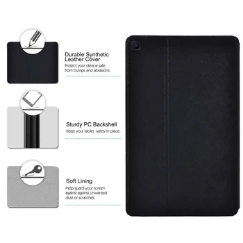Tablet Case for Samsung Galaxy Tab S6 Lite 10.4 Collu P610/P615 Drukāšanas Spalvu PU Ādas Gadījumā Segtu + Bezmaksas Irbuli