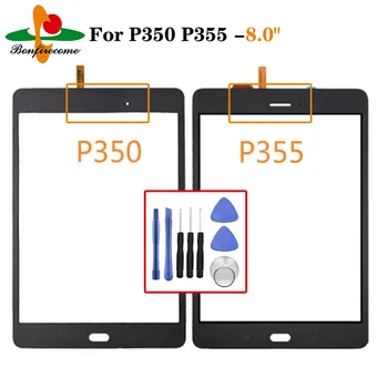 Tablete Touch Panelis Samsung Galaxy Tab 8.0 P350 P355 SM-P350 SM-P355 Touch Screen Digitizer LCD Ārējā Stikla Sensora Ekrāns