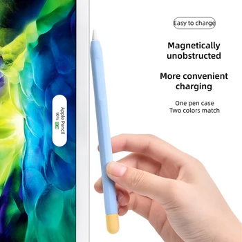 Tablete Touch Pen Irbuli seguma Maisiņš Portatīvo Mīksta Silikona Case For Apple Zīmuli, 2 Lieta Zīmuli gadījumā ipad piederumi