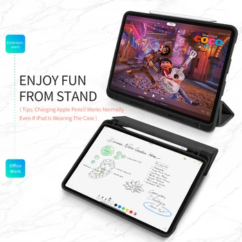Tablete Ādas gadījumā iPad Pro 11. līdz 2018. Smart Miega Mosties DOMO Sērijas Trifold Aizsardzības Gadījumā ar Zīmuļa Turētāju