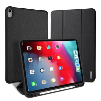 Tablete Ādas gadījumā iPad Pro 11. līdz 2018. Smart Miega Mosties DOMO Sērijas Trifold Aizsardzības Gadījumā ar Zīmuļa Turētāju