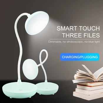 Tabula Studiju Lampas LED Galda Lampas USB Lādējamu 3 Režīmi ar Elastīgu Stāvēt Touch Switch Lasījumā Studiju Gaismas Nakts Galda Galda Lampa