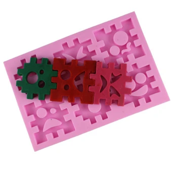 Taisnstūra Magic Cube Pomādes Pelējuma Nevaibstieties Jigsaw Silikona Veidnes Šokolādes Cepšanas Mīklu Kūka Sīkfailu Renes Vārda Candy