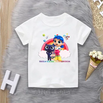 Taisnība un Varavīksnes Karaliste Karikatūra T krekls Meitenēm Vasarā Bērniem Topi Bērnu Zēnu Drēbes Smieklīgi Bērnu T-krekls