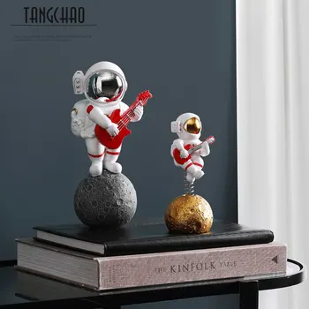 TANGCHAO Radošo Astronauts Apdare Figūriņas, Iekšlietu Mājas Dekoru Sveķu Astronauts Skulptūru Dzīves Telpu Dekorēšana Statuja