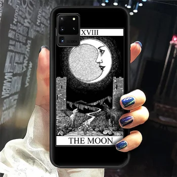 Tarot Noslēpums Raganas mēness totem Telefonu Gadījumā Segtu Korpuss Samsung Galaxy S 6 7 8 9 10 e 20 malas uitra Piezīme 8 9 10 plus black