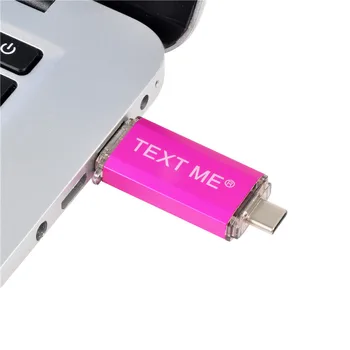 TEKSTA MAN radošo OTG USB Flash Drive C Tipa Pen Drive 64GB, 32GB 16GB 8GB 4GBUSB Stick 2.0 Pendrive Tipa C