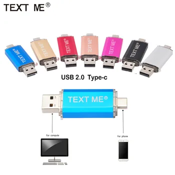TEKSTS MANI, Tipa-C OTG USB 2.0 Flash Drive 64GB, 32GB 16GB 4GB 8GB Pen Drive Smart Tālrunis Atmiņas Mini USB Stick Tipa C