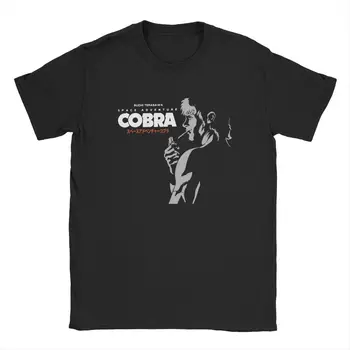 Telpu Piedzīvojumu Kobra T Krekls Vīriešiem No Kokvilnas Smieklīgi T-Krekls Apaļu Kakla Anime Retro Tees Īsām Piedurknēm Apģērbs Unikālu