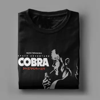 Telpu Piedzīvojumu Kobra T Krekls Vīriešiem No Kokvilnas Smieklīgi T-Krekls Apaļu Kakla Anime Retro Tees Īsām Piedurknēm Apģērbs Unikālu