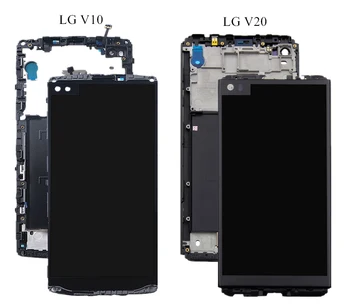 Testa AAA+ Par LG V10 H960 H960YK H961 LCD Displejs, Touch Sensors Digitizer Par LG V20 VS995 H918 LS997 Montāža Ar Rāmi