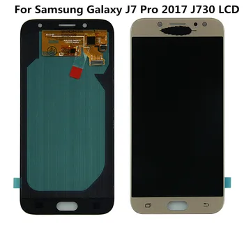 Testēti Super Amoled LCD Samsung Galaxy J7 Pro 2017 J730 J730F LCD Displeja Monitors Touch Screen Digitizer Montāža Stikla