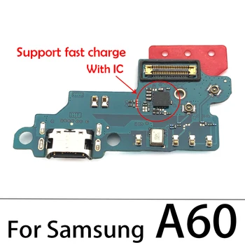 Testēti USB Uzlāde Dokā Port Connector Flex Cable Samsung A10 A20 A30 A40 A50 A60 A70 A80 A10S A20S A30S A50S A51 A71