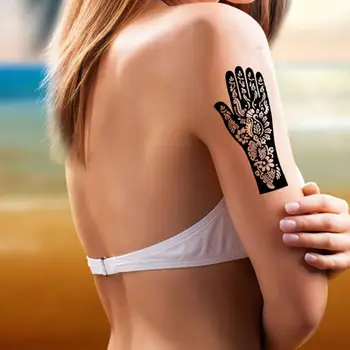 Tetovējumu Uzlīmes Veidnes Rokām, Kājām, Hennas Tetovējums Trafareti par Airbrushing Mehndi Ķermeņa Apgleznošana