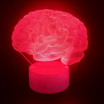 The Organ The Brain 3D Lamp Special Prize for Teenager Touch Sensor Usb Atmosphere Led Night Light Lamp for Halloween Decorative