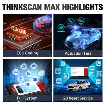 Thinkcar Thinktool Max mini OBD2 Skeneris Profesionālās Pilnu Sistēmas Diagnostikas Skeneris, Auto, Auto Skeneri, ECU Kodēšana Aktīvā Testa