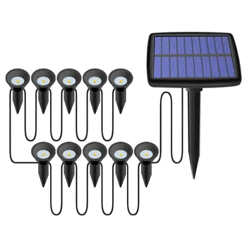 Thrisdar Āra Dārza Saules LED Prožektoru gaismā, Ūdensnecaurlaidīgs LED Saules Zemes Gaismas Ainavu Ceļš Mini Saules Zālienu Lampas