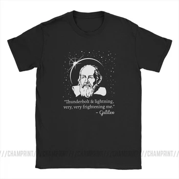 Thunderbolt Un Zibens Galileo Grafiskais Vīriešu T Krekls Problemātisko Astronomiju Smieklīgi Kokvilnas T-Veida, O Veida Kakla T-Krekls Dāvanu Drēbes