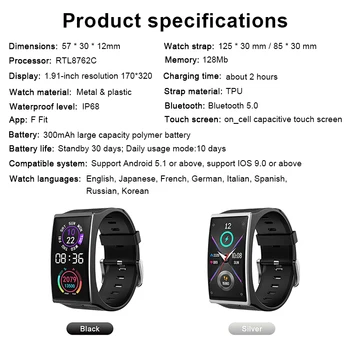 TICWRIS GTX Vīriešu Smart Skatīties 1.9 Collu 300mAh bluetooth 5.0 Gudru Vīriešu rokas Pulkstenis Skatīties Sirdsdarbības, Miega Monitors iOS Android