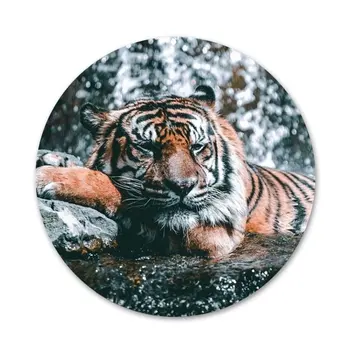 Tiger Dzīvnieku Žetons Broša Pin Piederumi Apģērbs, Mugursoma Apdare dāvanu