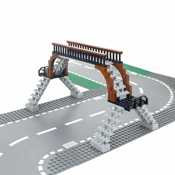 Tilta Celtniecības Bloki Pilsētas ielu piederumi Gājēju Tilta kāpnes, žogi Ķieģeļu Ceļu, ielu vilciens, dzelzceļa stacija, tilts,