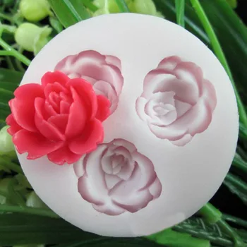 Tiny Maza Izmēra 3D Rožu Ziedi, Karamele Cepumu Kūka Šokolādes Ziepes Pelējuma Kuteris Modelēšanas Rīki Izlases Krāsa