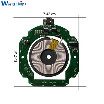 TIPA-K Micro USB 10W/15W Qi Ātru Bezvadu Lādētāju PCBA Modulis Raidītāja Shēmu plates 5-12V/5-9V + Spole DIY Maksas