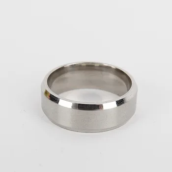 Titāna tērauda gredzens šauru diafragmas gredzenu gredzenu korejiešu versiju, vienkāršu vīriešu un sieviešu vienkārša gredzena izsmalcinātu