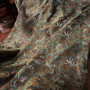 To aplej marli fabricreal 60% zīda un 40%kokvilnas Žakarda Klasiskā Satīna vintage hanfu kimono cheongsam audums 0.5 metru