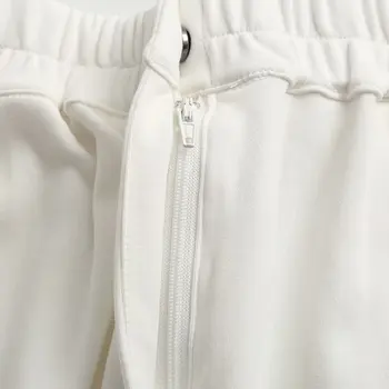 Toppies Sievietes Baltā Ikdienas Tērps Dzidri Balts Divas Gabals, Kas Sieviešu Blūze +Bikses